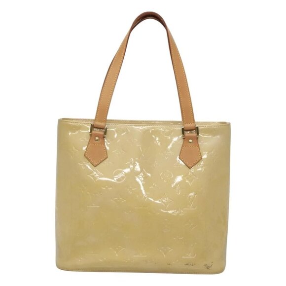 LOUIS VUITTON Monogram Vernis Houston Hand Bag Beige - Picture 12 of 16
